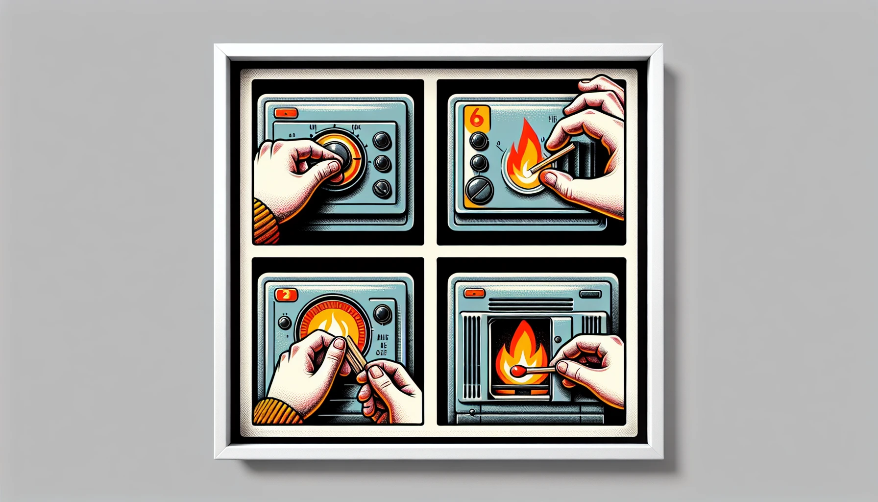 Step-by-step instructions for lighting the gas furnace pilot