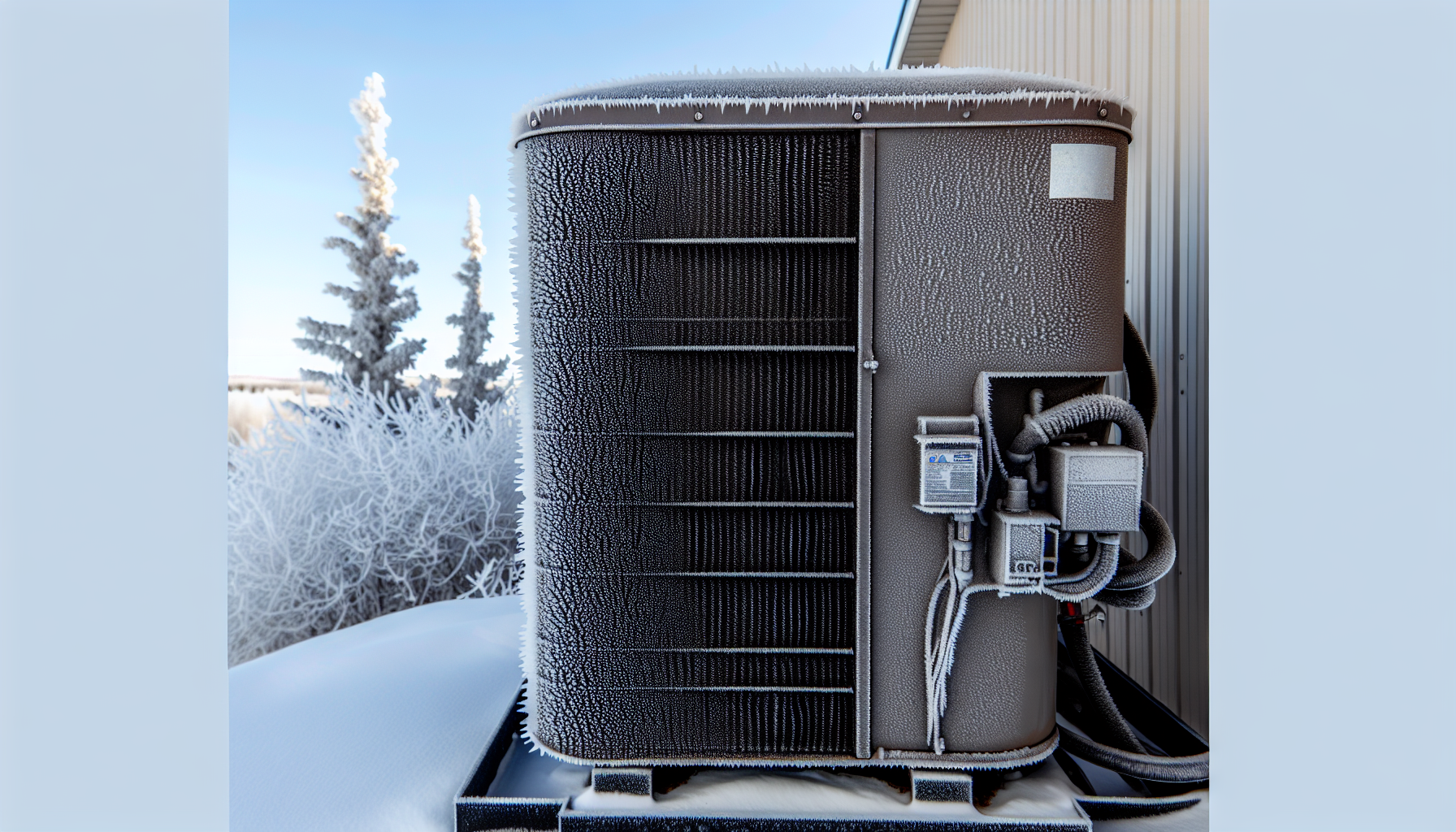 How Much Ice Is Too Much on a Heat Pump? Find Out and Fix the Freeze! 1 Outdoor heat pump unit covered in frost