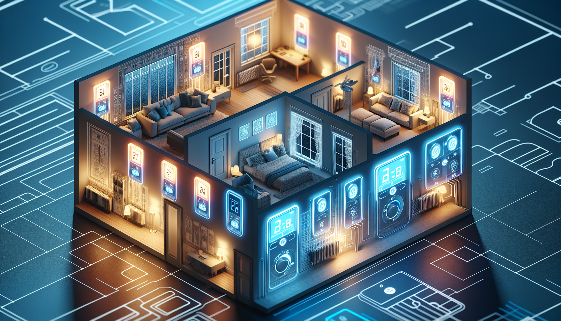 Maximizing Comfort and Efficiency: Is a Multi Zone HVAC System Right for Scottsdale Homeowners? 2 Illustration of personalized temperature control in a zoned HVAC system