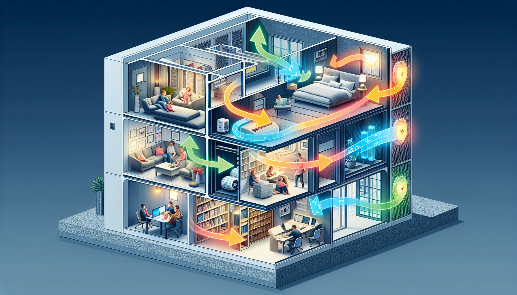 Maximizing Comfort and Efficiency: Is a Multi Zone HVAC System Right for Scottsdale Homeowners? 3 Illustration of reduced energy consumption in a zoned HVAC system