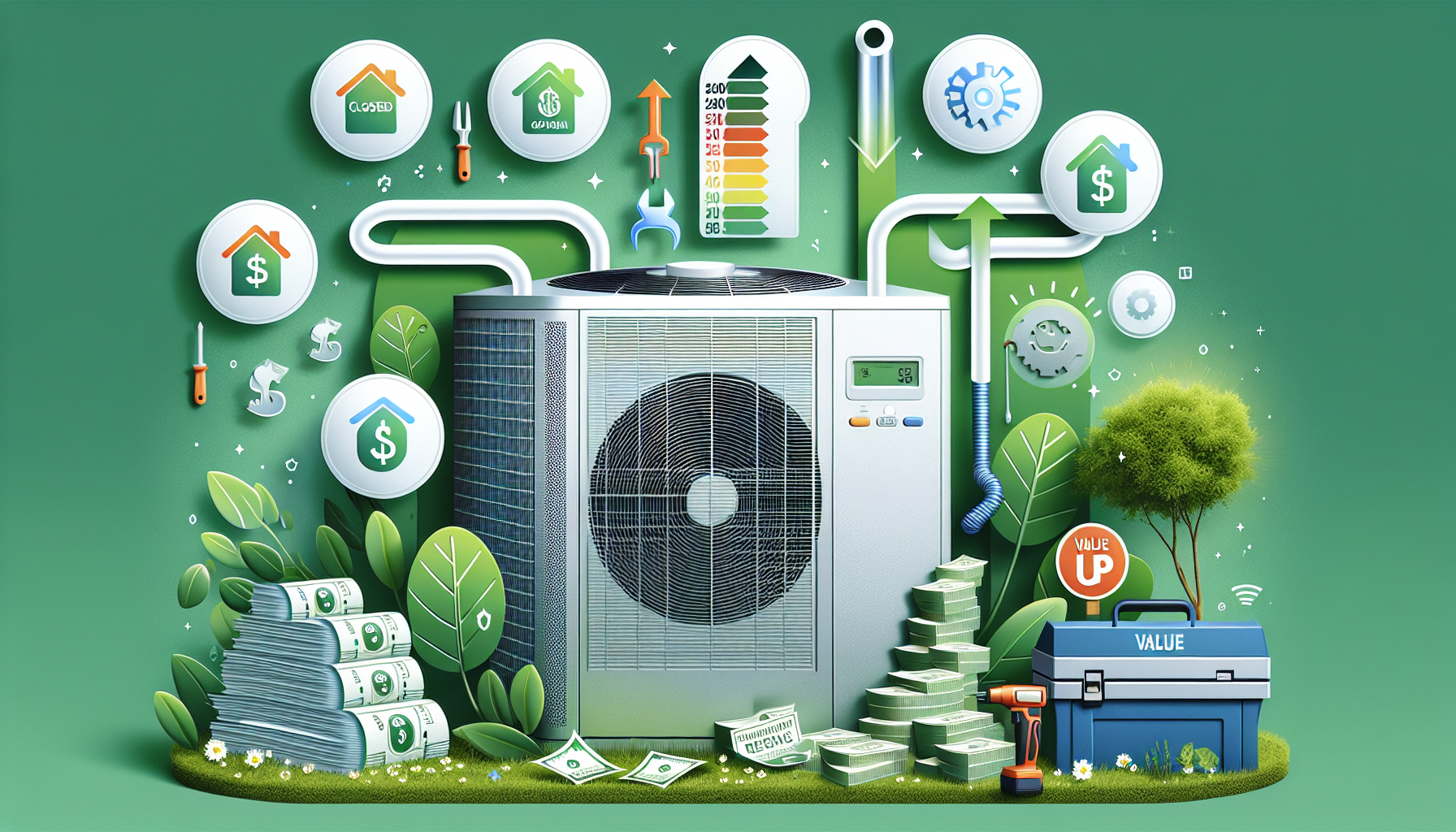 Illustration of long-term benefits of energy-efficient HVAC systems