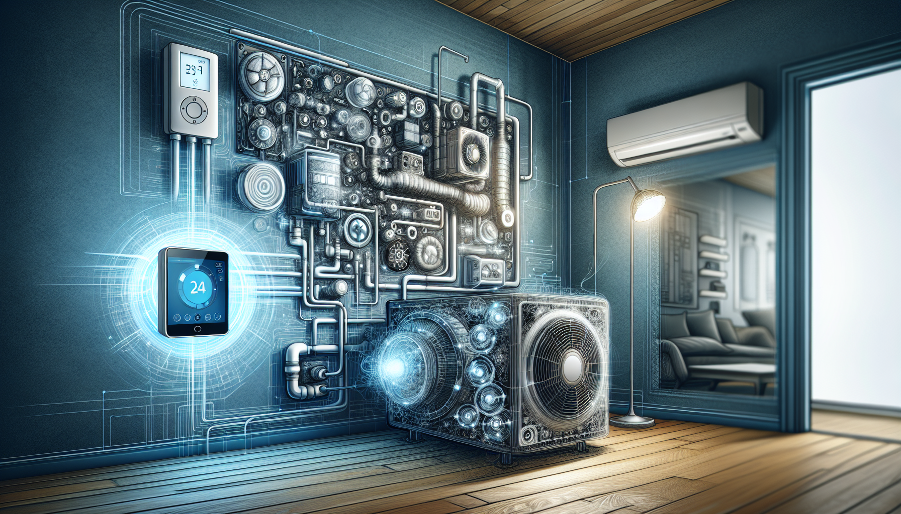 Illustration of innovative technologies in HVAC systems